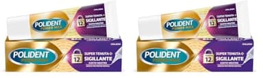 Polident Power Max, Super Tenuta + Sigillante, Adesivo per Protesi Dentale, Tenuta Salda Giornaliera, Gusto neutro, 70 g (Confezione da 2)