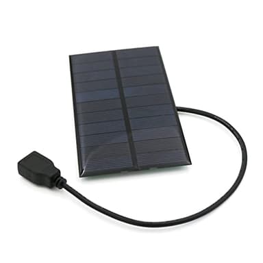 Teksome Pannello Solare | Caricabatterie da Pannello Solare USB 5,5 V con monocristallino ad Alte Prestazioni | Caricatore USB Solare da 300 mA per Cellulare, Bank, Lanterne da Campeggio