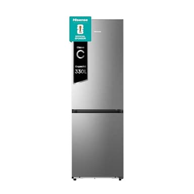 Hisense RB3K330SAIC - Frigorifero Combinato Total No Frost, Capacità di 330 Litri, Ridotta profondità, Deep Freeze, Metal Tech Cooling, WiFi, Silenzioso, Motore Inverter, Classe C, Inox