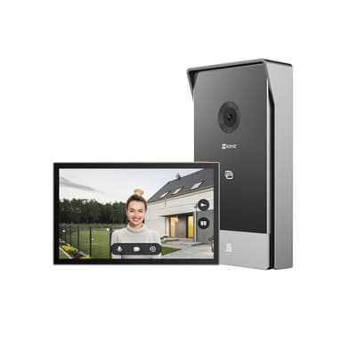 EZVIZ HP5 Videocitofono Connesso, 7 Pollici Touch Monitor, 2 fili, Visione Notturna, Apertura da remoto, Full HD, Apertura RFID, Impermeabile, Dual Band