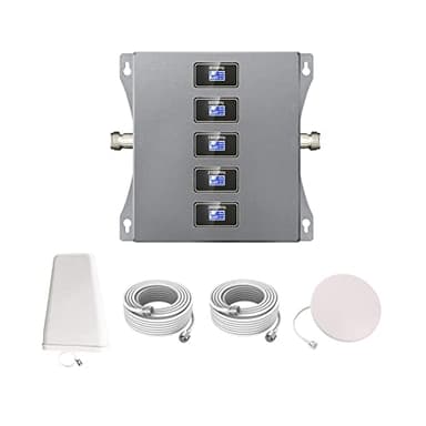 KKBSTR Amplificatore Segnale Cellulare 2G 3G 4G, Ripetitore Segnale Cellulare 5 Bande 800/900/1800/2100/2600MHz