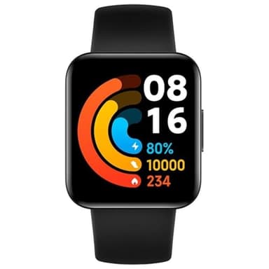 XIAOMI POCO Watch (Black), Misurazione SpO2, Battito Cardiaco, Display AMOLED da 1,6", GPS, Resistenza all'acqua ATM, Nero, Versione Italiana, Unica
