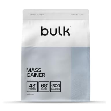 Bulk Complete Mass Gainer | Vanilla | 1kg | 45g di proteine e 5g di BCAA per porzione | Integratore calorico per aumentare la massa muscolare | Facile da miscelare | Gusti deliziosi