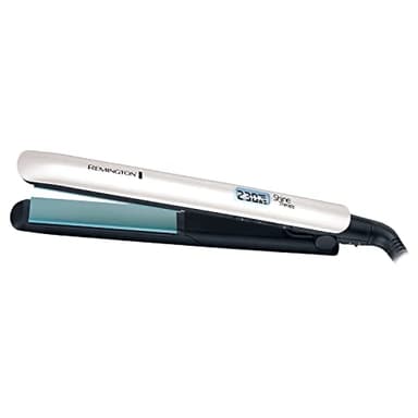 Remington Piastra per Capelli Shine Therapy - Rivestimento Ceramico con ingredienti microattivi per maggiore brillantezza - olio di Argan marocchino e vitamina E, Display LCD, 150-230°C, S8500