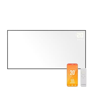 KLARSTEIN Stufa Elettrica a Infrarossi Basso Consumo, Pannello Radiante 770W, Telecomando, Timer, WiFi App, Riscaldamento Senza CO2