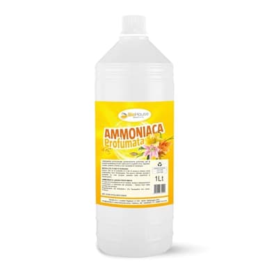 Ammoniaca 1 Litro Ammoniaca Liquida per Pavimenti e Superfici Dure. Sgrassa e Non Necessita Risciacquo Detersivo Pavimenti Professionale (1 Pezzo, Profumato)
