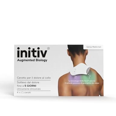 Initiv Cerotti per Collo, Dolori Muscolari da lievi a moderati, anche per Cervicale, Sollievo fino a 5 giorni se usati in modo continuativo, senza Medicinali, Resistenti all’Acqua (4 Cerotti)