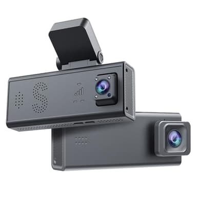 SHIWOJIA 2K Dash Cam Auto 4G SIM,Telecamera per Auto con APP, GPS, Super Visione Notturna, G-Sensor, Monitor di Parcheggio, randangolare di 170°, Archiviazione SD e Cloud