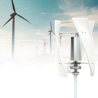 Kit generatore Eolico Verticale da 6 kW per Uso Domestico, Sistema Eolico Rotante da Tetto da 12 V/24 V con Controller, Soluzione energetica rinnovabile ed Ecologica