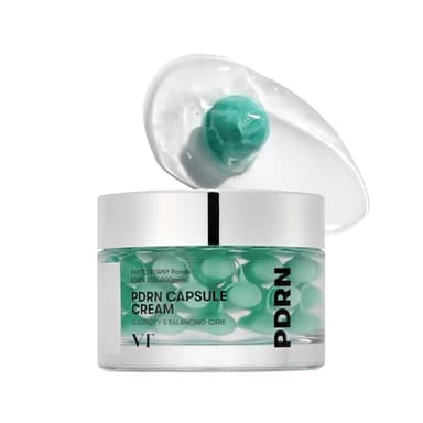 VT COSMETICS PDRN Capsule Cream 100, Crema Idratante Viso 50ml con 100.000ppm PDRN, Acido Ialuronico e 9 Peptidi, Crema Rassodante, Nutriente e Rimpolpante Coreana