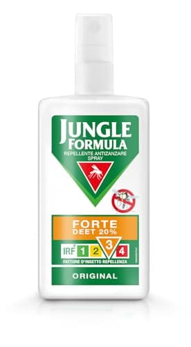 Jungle Formula Forte Repellente Antizanzare, Spray Antipuntura Ottimo per Uso Quotidiano, Efficace fino a 6 Ore, 75ml