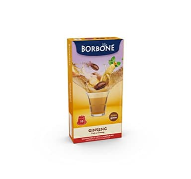 Caffè Borbone Ginseng - Caffè al Ginseng - 60 capsule (6 confezioni da 10) - Compatibili con le Macchine ad uso domestico Nespresso*