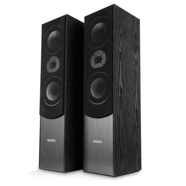 Bennett & Ross Radiant Coppia Diffusori da Pavimento HiFi a 3 Vie (350W RMS, 6,5" woofer, 6,5" midrange, 1" tweeter, costruzione bass reflex, venatura effetto legno) neri