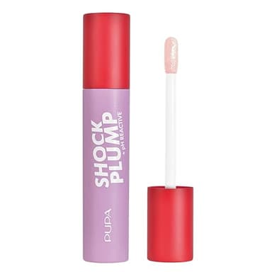 Pupa Gloss Labbra Shock Plump Volumizzante Istantaneo - Labbra più Carnose e Rimpolpate a Lungo, Attivi Termo-Crio (Peperoncino e Mentolo) Texture Super Glossy - (Colore 001 Pure Kiss pH Reactive)