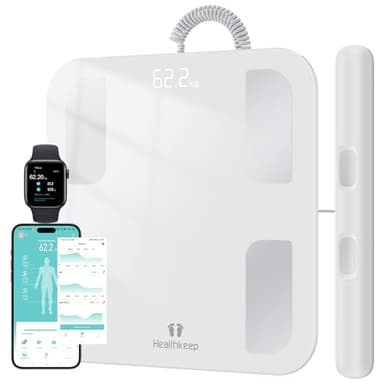 Bilancia Pesapersone Digitale Bilancia Pesapersone Impedenziometrica Intelligente Bluetooth Bilancia 180kg, 300 * 300mm