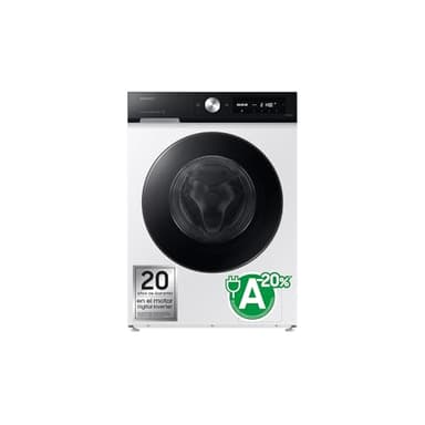 Samsung WW90DB7U94GEU3 - Lavatrice AI EcoBubble, Intelligenza Artificiale e SmartThings, 9 kg, A-20% con Super Speed 39, Autodosificatore, Bianco