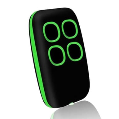Telecomando Cancello Universali 4 in 1, Telecomando Rolling Code universale multifrequenza da 280 a 868mhz. Radiocomando Cancello programmabile Versione aggiornata con Lista compatibilità (Verde)