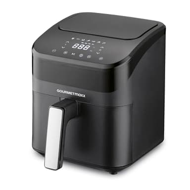 GOURMETmaxx Friggitrice Digitale Ad Aria Calda 4L | Airfryer Con Timer e Touch Screen | Funzioni e Programmi Versatili | A Risparmio Energetico, Quasi Senza Olio | Mini