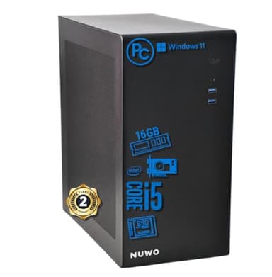 Pc Fisso i5 intel core Cpu fino a 3.80ghz, 16gb Ram, Ssd M.2 da 1TB, Scheda video GT730 4GB, Wifi Incluso USB, Windows 11 Pro, Office 2019, PC Desktop completo per ufficio,casa pronto all'uso