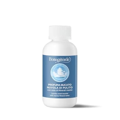 Bottega Verde - Profuma Bucato Nuvola di Pulito, 125 ml, Profumatore Bucato con Note di Minerali Marini, Dona ai Capi una Fragranza Fresca e Intensa, Adatto in Lavatrice, Asciugatrice e A Mano