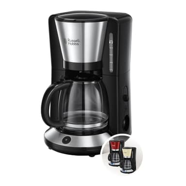 Russell Hobbs Macchina Caffè Americano - Con Filtro per Estrazione e Aroma ottimali - Max 10 tazze; Caraffa in Vetro da 1.25 L; Piastra riscaldante; Spegnimento automatico; 1100 W; Adventure 24010-56