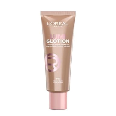 L'Oréal Paris, Illuminante Liquido, Illumina & Idrata Istantaneamente, Formula All-in-one con Burro di Karité e Glicerina, Texture Leggera, Lumi Glotion, Tonalità: 903 Medium Glow, 40 ml