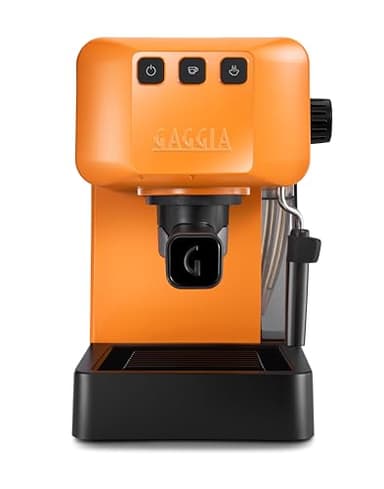 Gaggia EG2109 ORANGE Macchina Manuale da Caffè Espresso, Macinato o Cialde, Sistema POD per Espressi Cremosi Con Cialde, Pre-Infusione Automatica, 15 bar, Nuovo Modello 2023, 100% Made in Italy