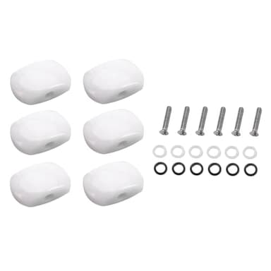 Alnicov - Set di 6 paia di pezzi di ricambio per chitarra classica, sintetizzatori, sintetizzatori meccaniche, dadi, impugnatura, cappuccio, strumenti musicali, colore n. 2