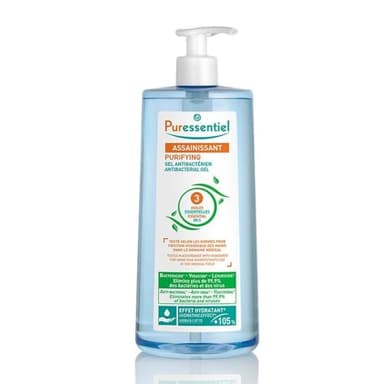 Puressentiel - Purificante - Gel Disinfettante Mani - Presidio Medico Chirurgico - Azione anti-batterica, anti-virale e levuricida - 3 Oli essenziali - Effetto idratante - Formato convenienza - 975 ml