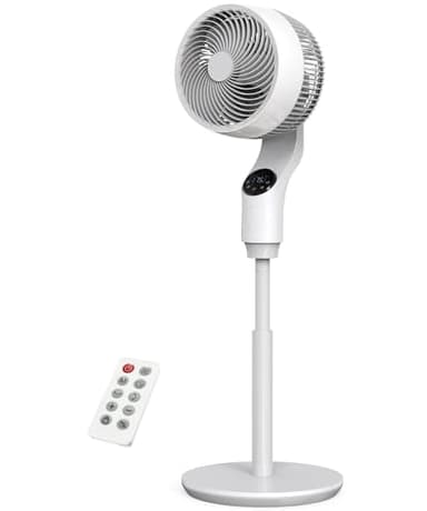PNTCK Ventilatore a Piantana, Portata di 30M, ventilatore silenzioso, 1500m³/h volume d'aria, ventilatore con telecomando, 3 Velocità, 3 Modalità, Timer 24 Ore