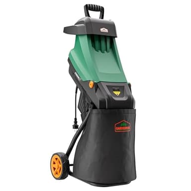 Gardebruk® Biotrituratore Elettrico Trinciatrice 2400W 2X Raccoglitore 50L Cippatore Trita Legno Tritatutto da Giardino