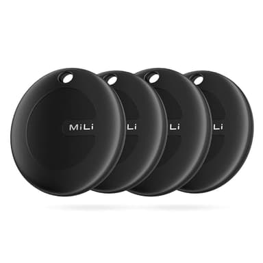 MiLi MiTag Android Smart Tracker Tag, Localizzatore Bluetooth Compatibile “Google Funzioni Trova” (Solo Android), Trova Oggetti e Chiavi/Bagagli/Valigie/Zaini, Portafogli/Batteria Sostituibile, 4 Pack