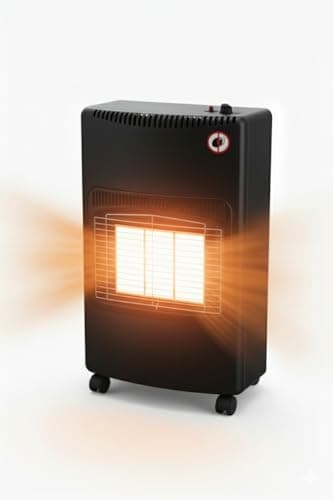 BRICOZONE Stufa A Gas Gpl 4 2 Kw Con Accensione Piezoelettrica Tre Livelli Di Potenza Bruciatori In Ceramica A Infrarossi Con Ruote Di Trasporto Per Interni Sicura E Facile Da Usare Certificata CE