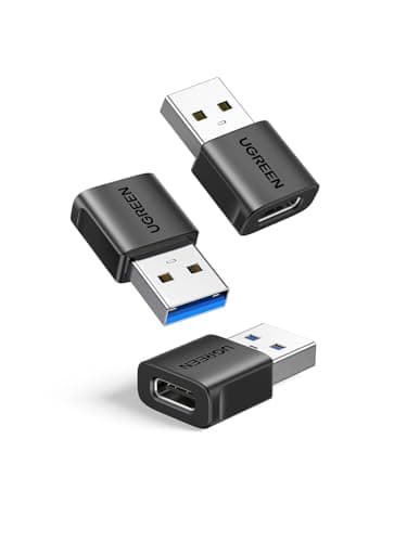 UGREEN Adattatore USB C USB A 3.1 10Gbps 3 Pezzi Convertitore Maschio a Femmina Type C Portatile Compatibile con iPhone 16 15 PRO Galaxy S25 S24 CarPlay iPad PC Laptop MacBook