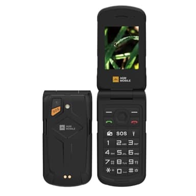 AGM M10 Telefono a Conchiglia - Certificato MIL-STD-810H, Impermeabile e Antipolvere | Compatto e Leggero con Doppia SIM, Radio FM e Memoria Espandibile