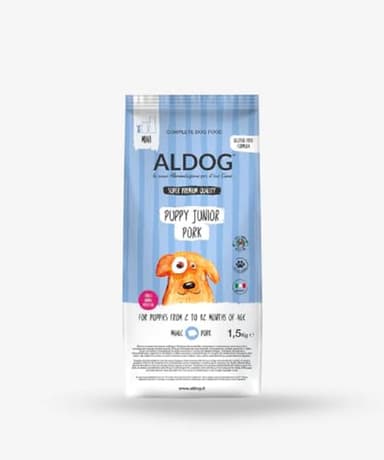 CROCCHETTE ALDOG PUPPY E JUNIOR MAIALE E RISO MINI. 1,5KG