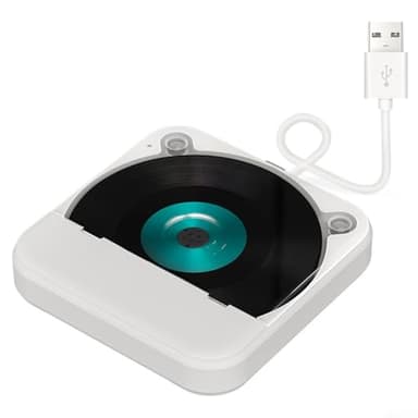 Lettore CD portatile esterno per auto, lettore CD portatile USB Plug-and-Play con porta USB e AUX, adatto per auto, laptop, TV e computer