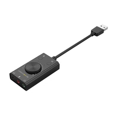 TERRATEC AUREON 5.1 USB scheda audio esterna 2 in 1 USB Stereo Sound Card Adapter con controllo volume e controllo volume Plug & Play per PC, notebook, tablet, MacBook