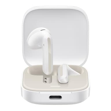 Xiaomi Redmi Buds 6 Active–Auricolari wireless Bluetooth semi-in-ear,Riduzione del rumore a doppio microfono,Fino a 6h+30h di durata della batteria, Bluetooth 5.4, Google Fast Pair-Blancos