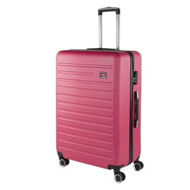 SKPAT - Valigia Da Stiva Rigida - Trolley Grande Con Ruote, Valigia 23kg Per Viaggi, Trolley Da Stiva Resistente. Lucchetto a Combinazione, Fucsia