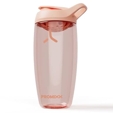 Promixx PURSUIT Bottiglia shaker per proteine New Edition - Bottiglie per miscele di proteine e integratori - Bicchiere shaker per proteine facile da pulire e resistente, 700ml, Corallo