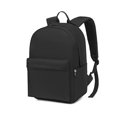KONO Zaino per Scuola e Viaggio, Leggero Zaino Porta PC 15.4 Pollici, Zainetto Scolastico per Laptop, Superiore, Università, Lavoro e Sport (Nero)