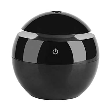 Tnfeeon Diffusore di Oli Essenziali all'aroma, umidificatore a Nebbia Fredda da 130ml ad ultrasuoni con Luce Notturna a LED per Ufficio, Camera da Letto, Soggiorno, Studio, Yoga, Spa(Nero)