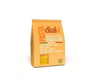 DIALSÌ, Stelline, Pasta Senza Glutine di Mais e Riso, Trafilata al Bronzo, Ingredienti 100% Italiani, Senza Additivi, Cottura 8-9 Minuti, Confezione da 300 g