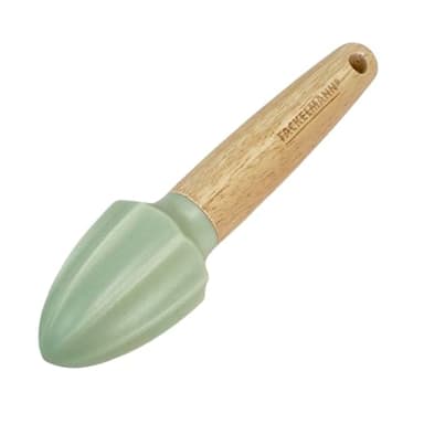 Fackelmann Spremi limoni manuale da cucina, spremiagrumi per arance, limoni, in PP con manico in legno di Hevea 100%, spremiagrumi da lavare a mano, dimensioni 17 cm, Linea Ocean