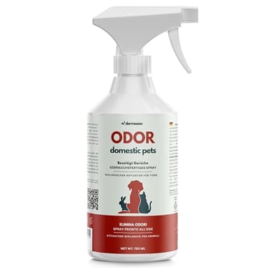 Dermazoo Spray Detergente Enzimatico Urina Gatto e Cane 750ml Elimina Odori Animali Domestici per Neutralizzare e Togliere Odore Pipì Gatto Divano e Tessuti e per Pulizia Materasso da Pipi