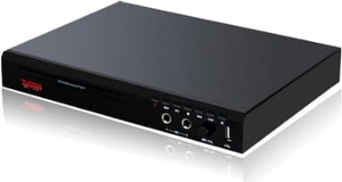 Lettore DVD Jukebox con riproduzione USB e interfaccia microfono, include cavo CD/AV e telecomando