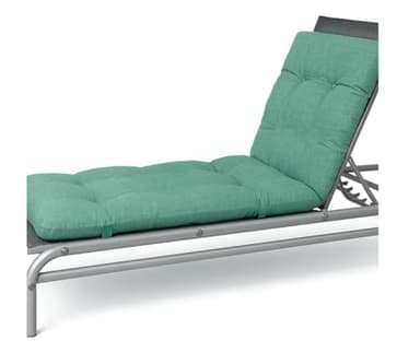 Vigivision - Cuscino per sdraio, Materassino per sdraio, misure 180 x 55 x 8 cm, verde tinta unita