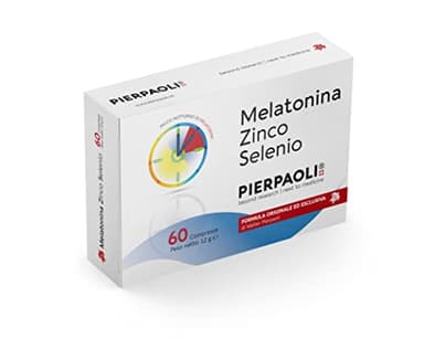 PIERPAOLI - Melatonina Zinco Selenio: Integratore Alimentare che Contribuisce a Migliorare la Funzione del Sonno e a Supportare il Sistema Immunitario, 1 Confezione da 60 Compresse da 1 mg