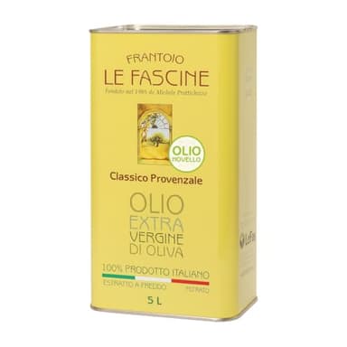 Le Fascine Classico - Olio Extravergine di Oliva 100% Italiano Estratto a Freddo Prodotto da Monocultivar Provenzale (Latta da 5 Litri)